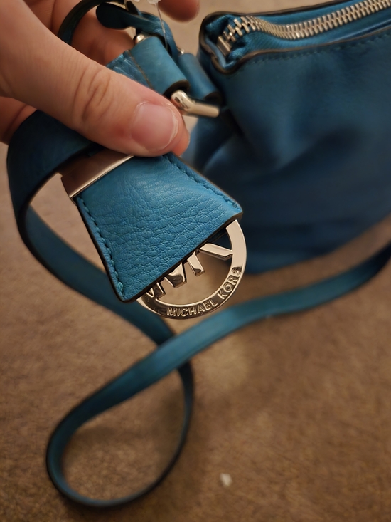 Michael Kors Teal Women's Leather Crossbody Bag - Picture 5 of 9